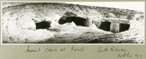 Ancient Caves at Kasif, South Palestine, October 1917 by Capt. Arthur Rhodes